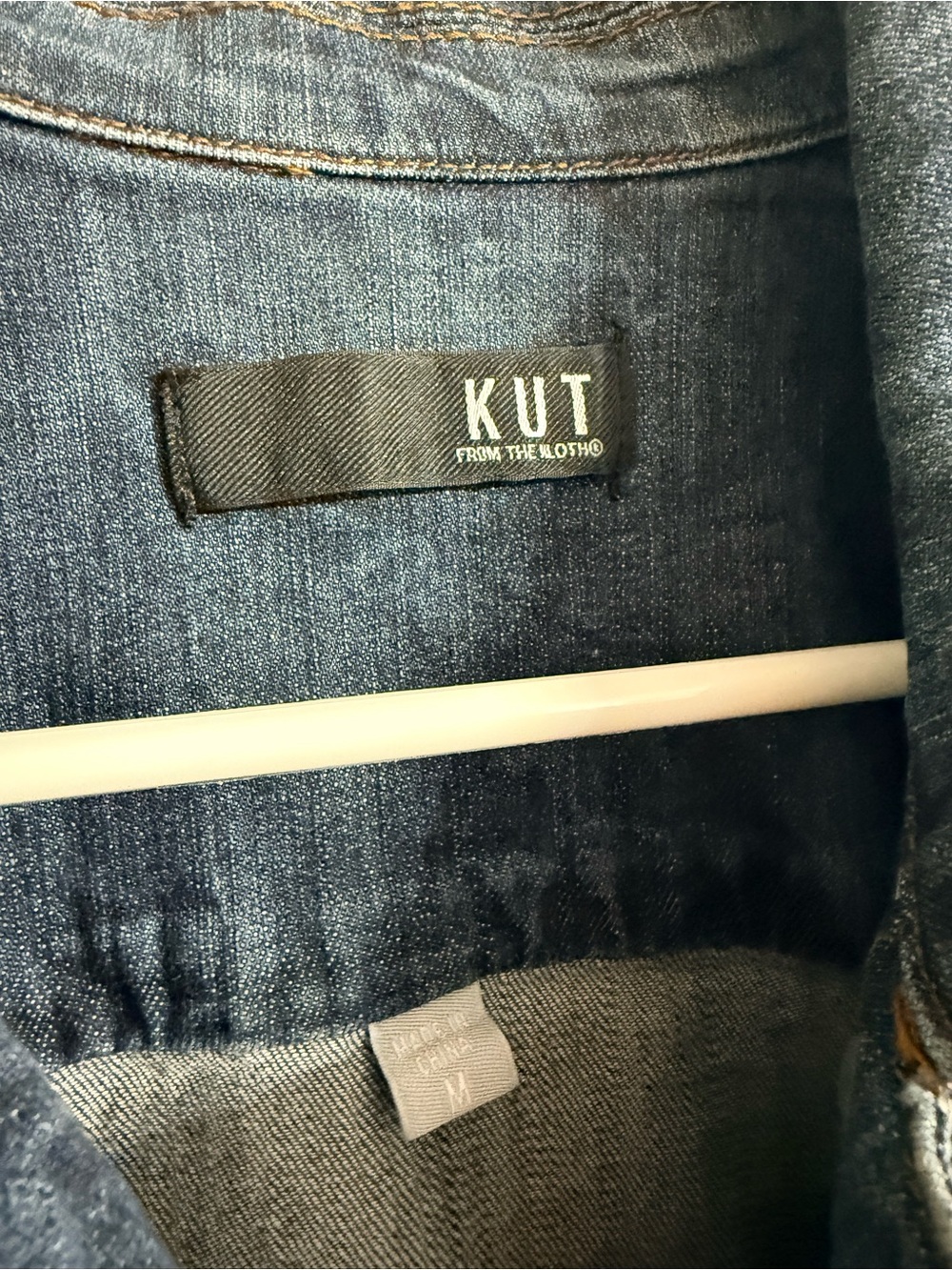 KUT From the Kloth Amelia Denim Jacket Medium Stretch Blue - Picture 3 of 11